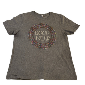 Book Nerd Graphic Tee BookTok Reader Literary Shirt Gray L